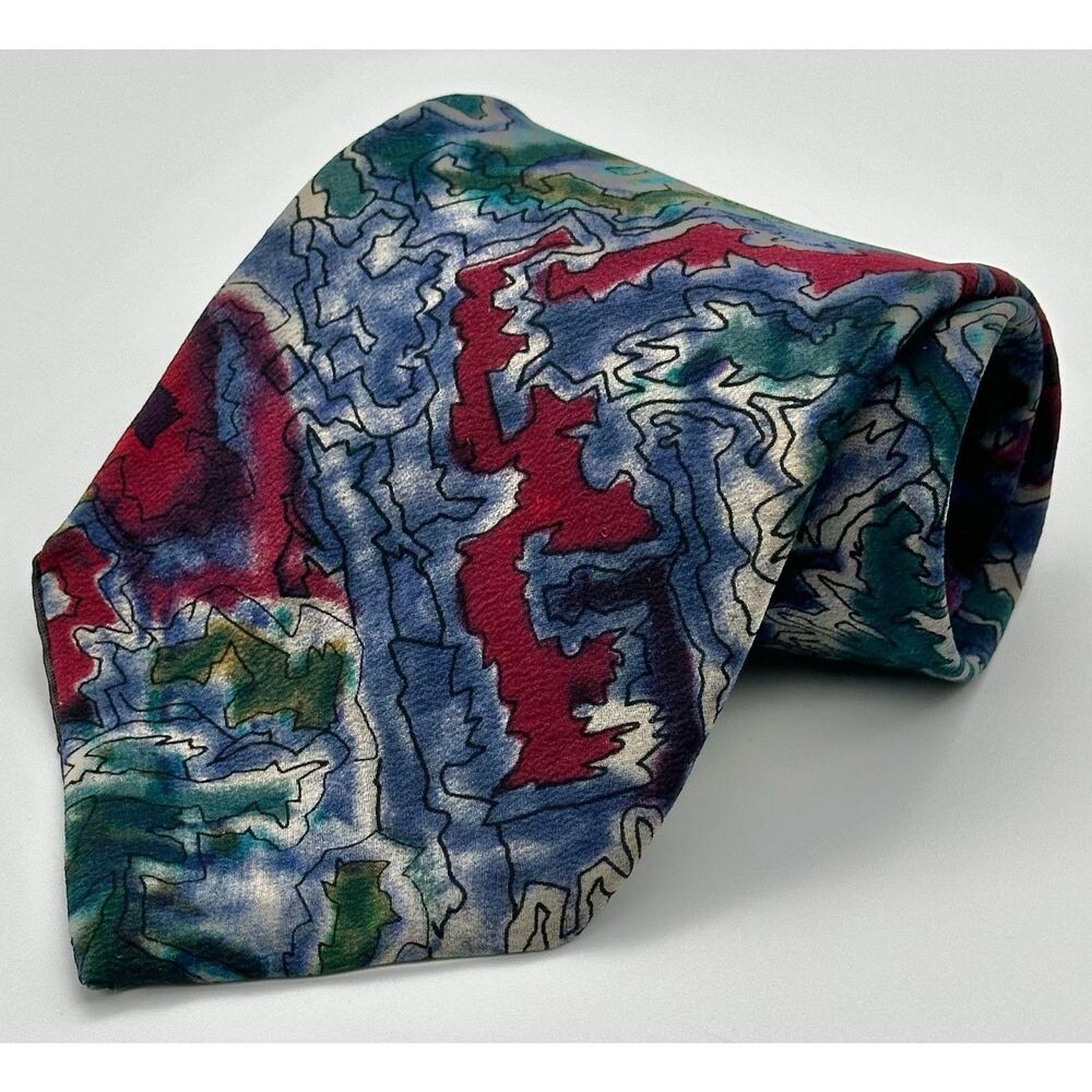 Vintage J. Garcia Grateful Dead Silk Tie Men's Abstract Necktie Multicolor